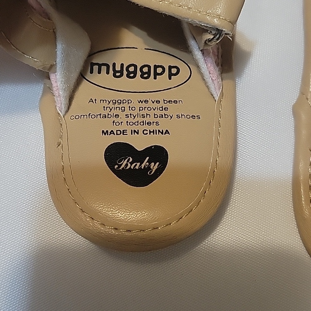 Myggpp baby girl chambray bowknot open-toe non-slip princess sandals 0-6 Months - Picture 2 of 3